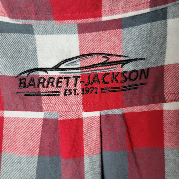 Barrett-Jackson Plaid Flannel Shirt | Vintage-Inspired Style | Size Medium | NWT - Picture 9 of 10
